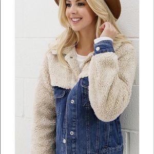 Teddy denim jacket NWT